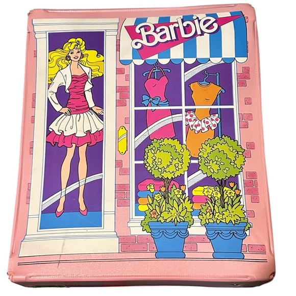 Lot of Vintage 80’s Mattel Barbie Pink Doll Carrying Case plus Dolls & clothes - Picture 1 of 16